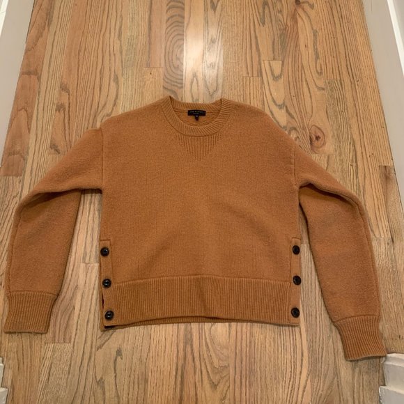 Rag & Bone Kassidy Button Sweater Camel - Picture 5 of 6